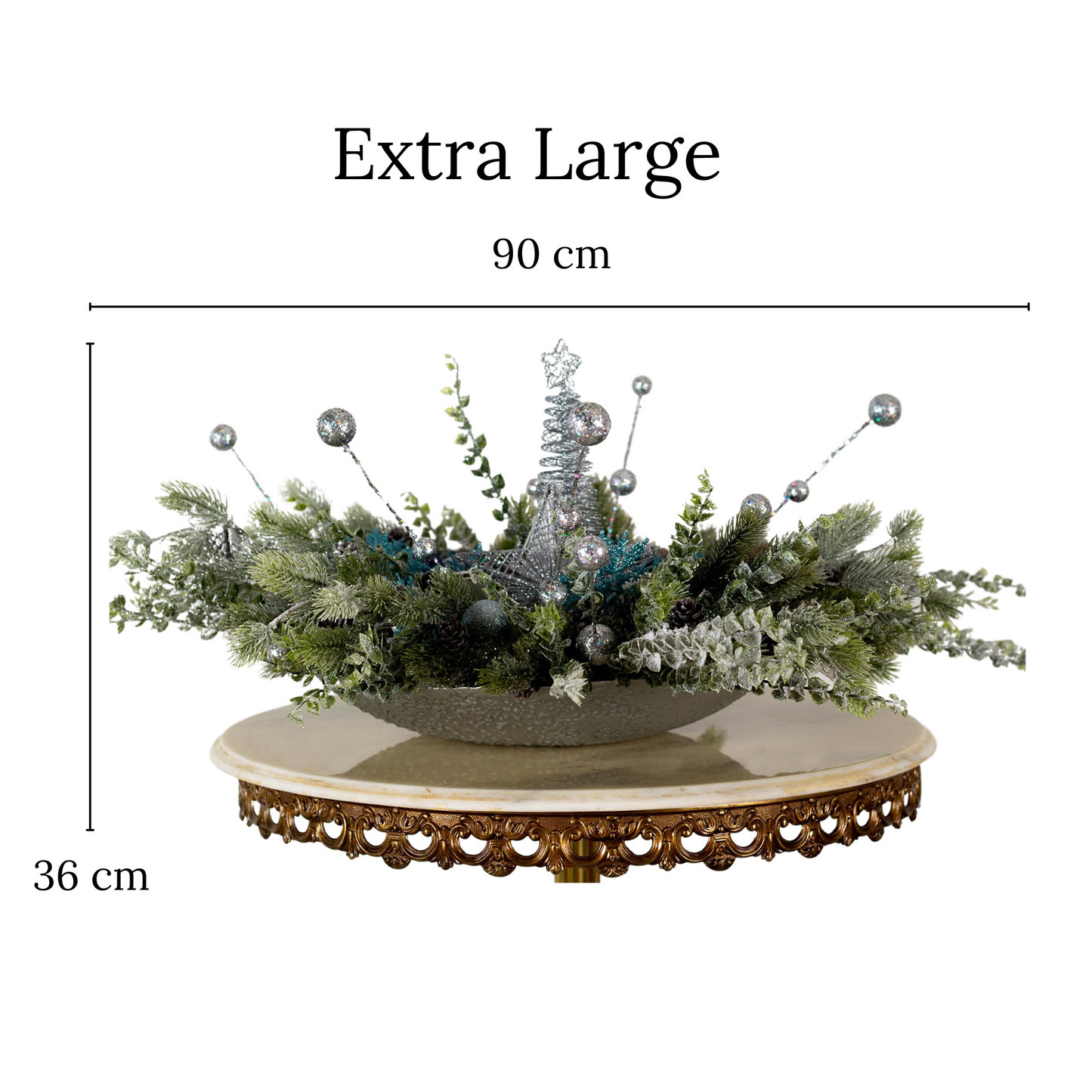 Christmas Artificial Arrangement Table Decor "Blue Christmas"