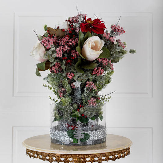 Christmas Artificial Floral Arrangement - Extra Large "Christmas Oasis" - HM Grande Flora - artificial flowers Australia - luxury table decor