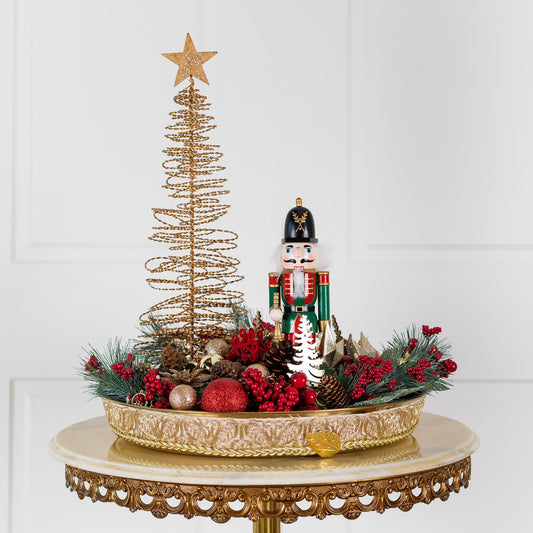 Luxury Christmas Table Centrepiece "The Golden Star" - HM Grande Flora - artificial flowers Australia - luxury table decor